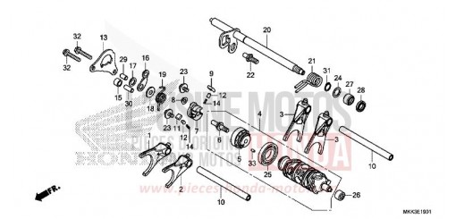 SCHALTTROMMEL (CRF1000D/D2/DL/DL2) CRF1000D2J de 2018